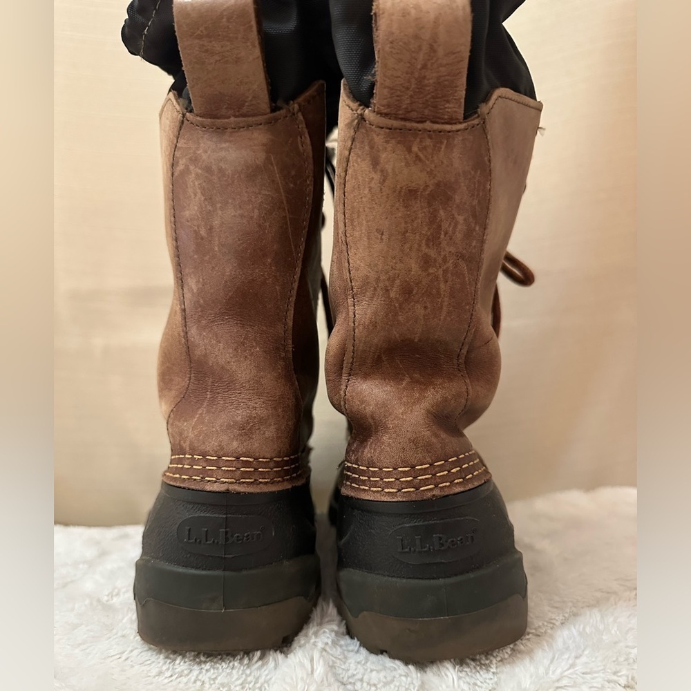 Men’s L.L. Bean Leather Duck Boots Brown & Black – Size 8 – Read Description - Picture 4 of 5